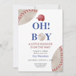 野球ああ、男の子のシャワー招待 招待状