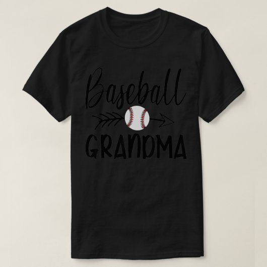 野球おばあちゃんかわいいアロー父の母クリスマス Tシャツ (デザイン正面)