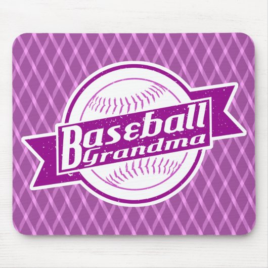 野球おばあちゃんマウスマット マウスパッド (正面)