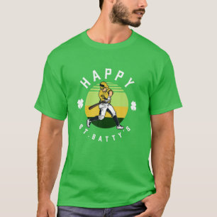 野球おもしろいこうもりスポーツSt patricksパティスデイG Tシャツ