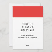 野球おもしろいのクリスマスホリデーカード シーズンカード (裏面)