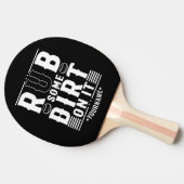 野球おもしろいのボールに泥をこする 卓球ラケット (横)