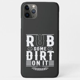 野球おもしろいのボールに泥をこする iPhone 11 PRO MAXケース