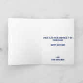 野球おもしろいの卑劣なジョークの配偶者ハッピーバースデー サンキューカード (内部)