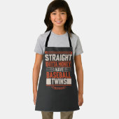 野球おもしろいの双子の親ギフト エプロン (インサイチュ)