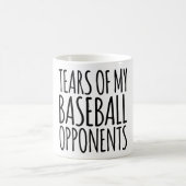 野球おもしろいの対戦相手の涙 コーヒーマグカップ (中央)