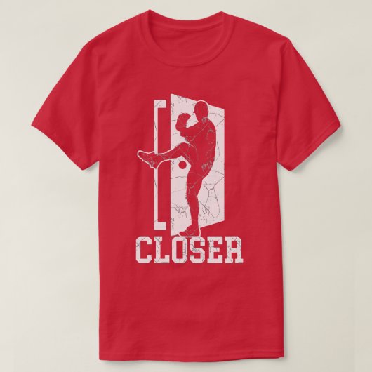 野球おもしろいの投球ピッチを閉じる Tシャツ (デザイン正面)