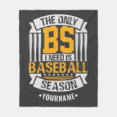 野球おもしろいの皮肉 フリースブランケット (正面)