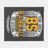 野球おもしろいの皮肉 フリースブランケット (正面(横))