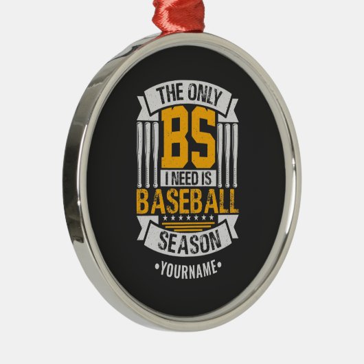 野球おもしろいの皮肉 メタルオーナメント (右)