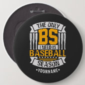 野球おもしろいの皮肉 缶バッジ (正面&裏面)