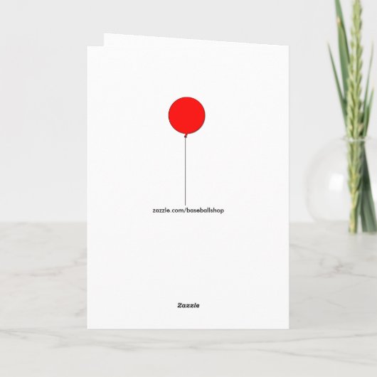 野球おもしろいの誕生日カード カード (裏面)