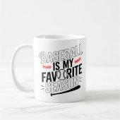 野球おもしろいは私のシーズンお気に入りの選手コーチだ コーヒーマグカップ (左)