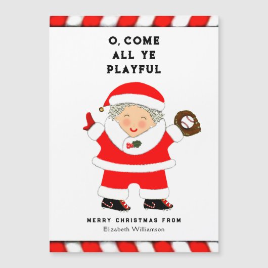 野球おもしろいクリスマスカード (正面)