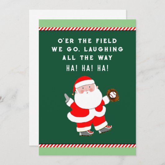 野球おもしろいクリスマスカード シーズンカード (正面/裏面)