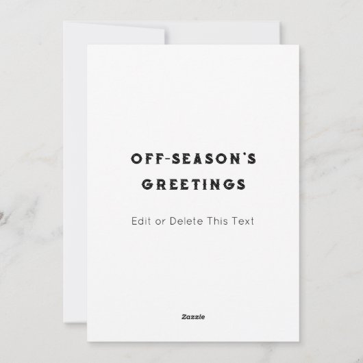 野球おもしろいクリスマスカード シーズンカード (裏面)