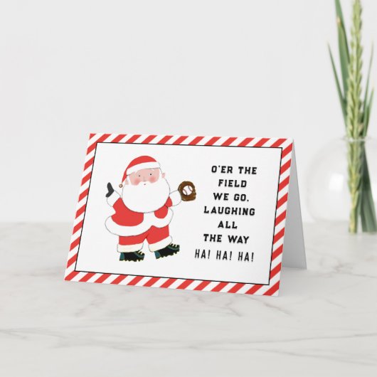 野球おもしろいクリスマスカード シーズンカード (正面)