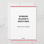 野球おもしろいクリスマス シーズンカード (裏面)