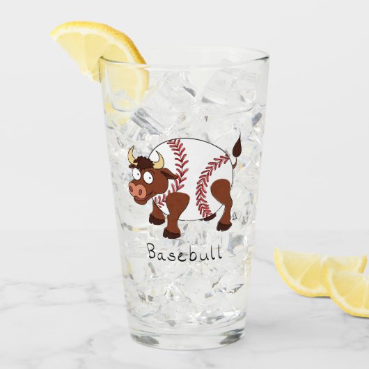 野球おもしろいスポーツのキッズアニメ動物 タンブラーグラス (アイス正面)