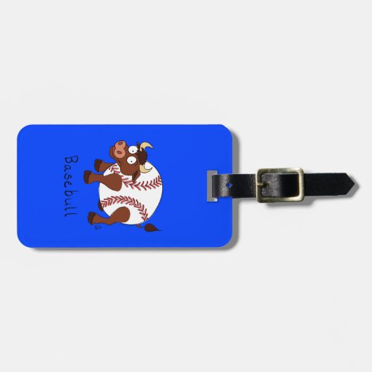 野球おもしろいスポーツのキッズアニメ動物 ラゲッジタグ (正面横)