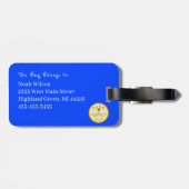 野球おもしろいスポーツのキッズアニメ動物 ラゲッジタグ (裏面横)