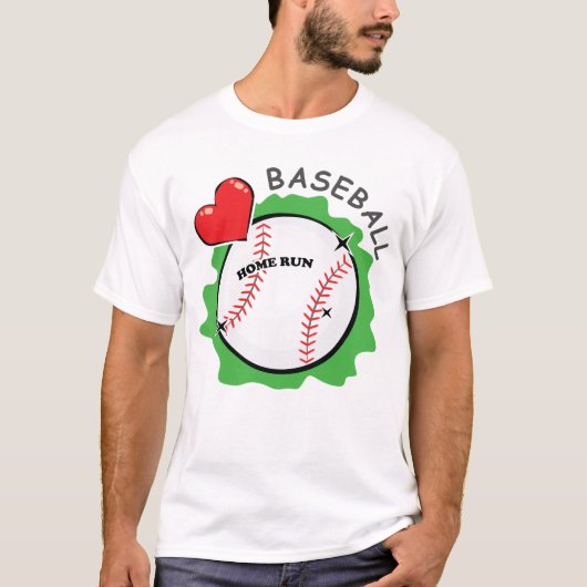 野球おもしろいデザイン Tシャツ (正面)