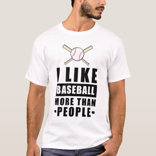 野球おもしろいデザイン Tシャツ (正面)