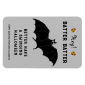 野球おもしろいハロウィーンギフト マグネット (横)