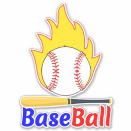野球おもしろいボール&こうもりファン シール