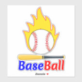 野球おもしろいボール&こうもりファン シール (シート)