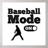 野球おもしろいモードオン引用文ことわざ ポスター (正面)