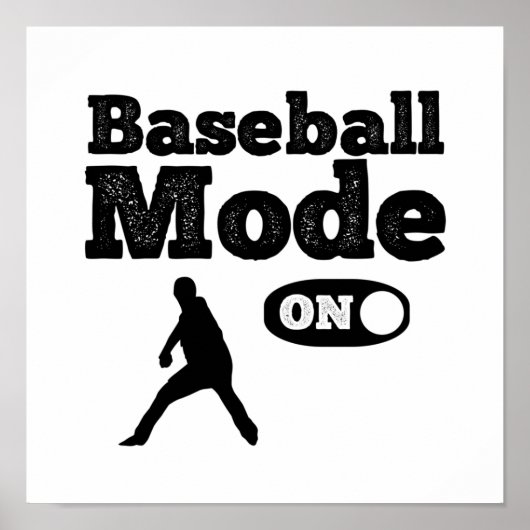 野球おもしろいモードオン引用文ことわざ ポスター (正面)