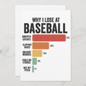 野球おもしろいレトロで負ける野球スポーツ シーズンカード (正面/裏面)