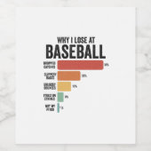 野球おもしろいレトロで負ける野球スポーツ ワインラベル (シングルラベル)