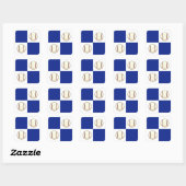 野球おもしろい写真テンプレート スクエアシール (シート)