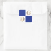 野球おもしろい写真テンプレート スクエアシール (バッグ)