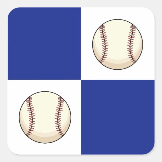 野球おもしろい写真テンプレート スクエアシール (正面)