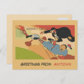 野球おもしろい漫画が無事に届いたテンプレート ポストカード (正面/裏面)