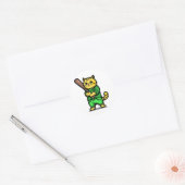 野球おもしろい猫 ラウンドシール (封筒)