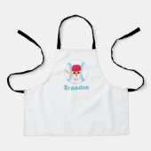 野球おもしろい男子ソフトボールかわいい名前 エプロン (正面)