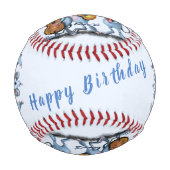 野球おもしろい誕生日ギフトとマウス音楽バンド 野球ボール (正面)