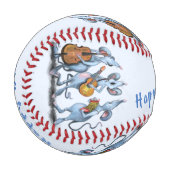 野球おもしろい誕生日ギフトとマウス音楽バンド 野球ボール (正面左)