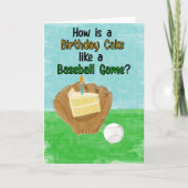 野球おもしろい選手とファン用誕生日カード カード (正面)