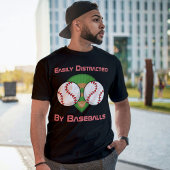 野球おもしろい選手のカスタム文字向けギフト Tシャツ