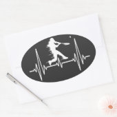 野球おもしろい選手 楕円形シール (封筒)