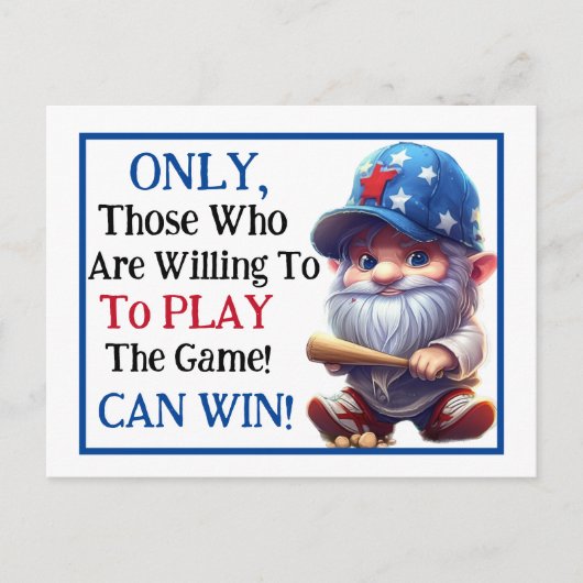 野球おもしろい ポストカード (正面)