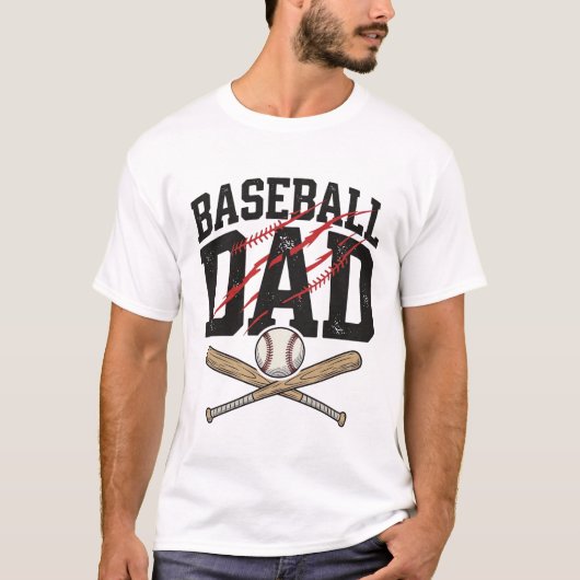 野球おやじビンテージ風加工プリントTシャツ デ Tシャツ (正面)