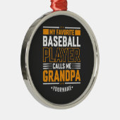 野球お気に入りの選手がおじいちゃんと呼ぶ メタルオーナメント (右)