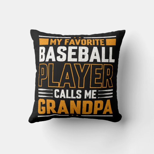 野球お気に入りの選手がおじいちゃんを呼ぶ クッション (裏面)