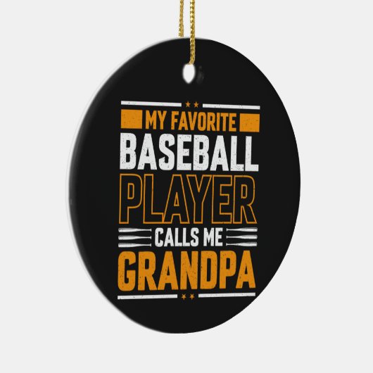野球お気に入りの選手がおじいちゃんを呼ぶ セラミックオーナメント (右)